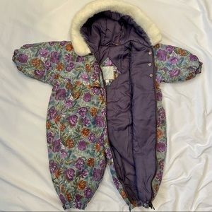 Vintage Floral Infant Pram Suit